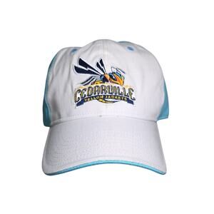 Cedarville Yellow Jackets White and Blue Cap Adjustable Baseball Hat